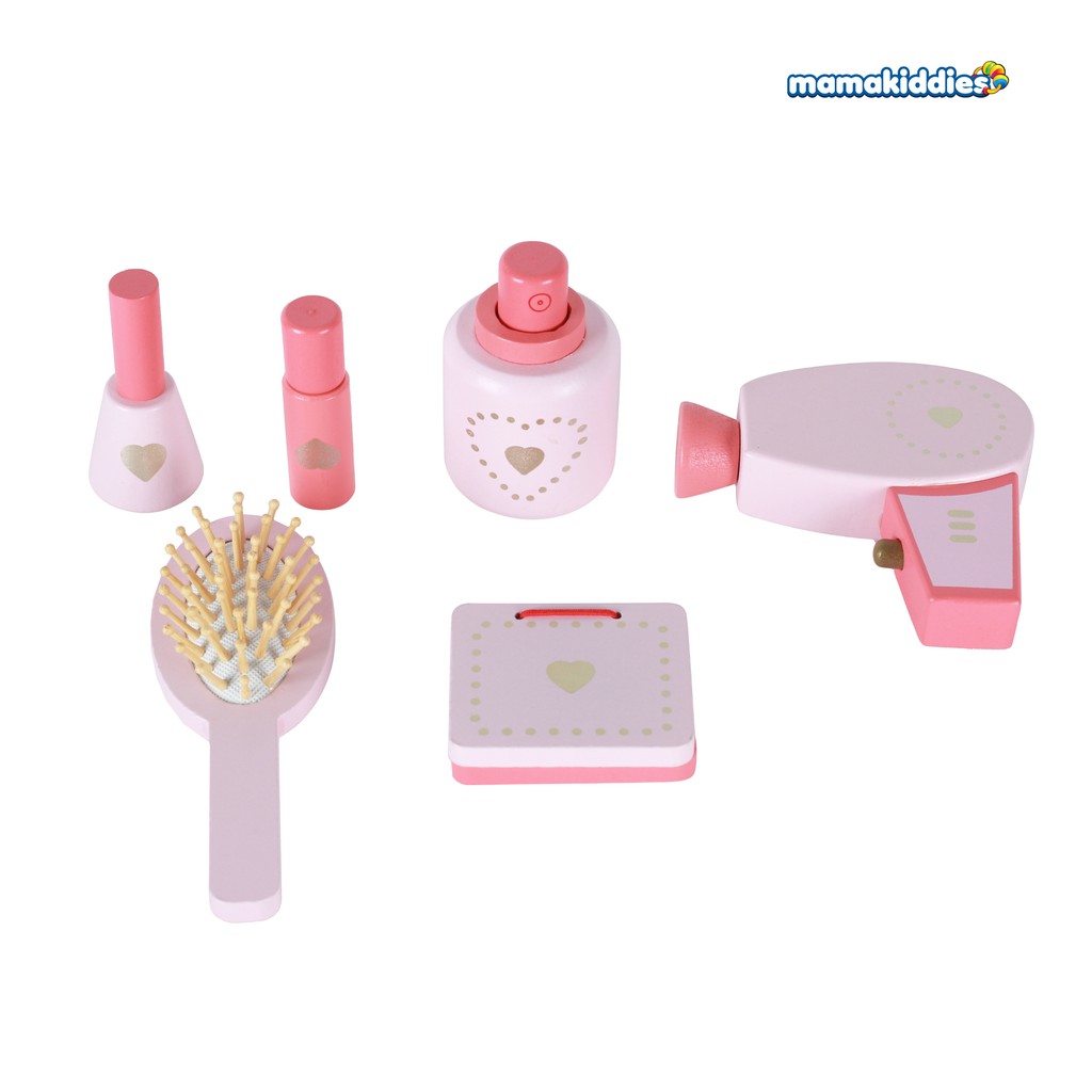 MAMAKIDDIES WOODEN TOY DRESSING TABLE SET AND CHAIR SET (W08H102) The